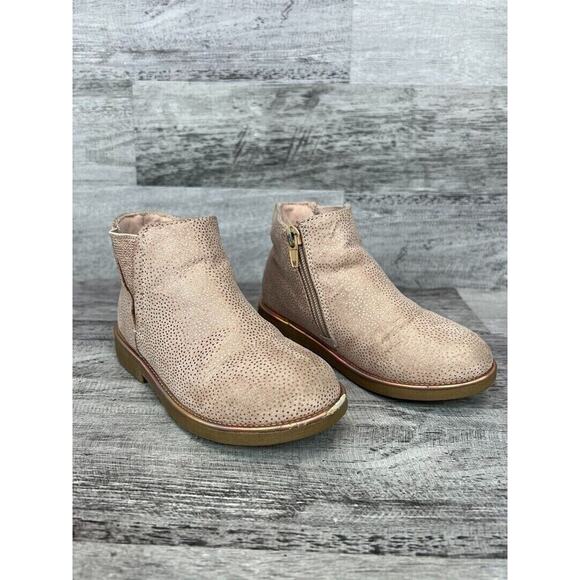 Olive & Edie Girls Size 10M Ankle Boots Pink Zip Closure Textured Design - Picture 1 of 8